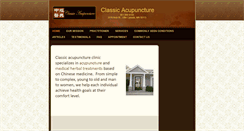 Desktop Screenshot of classicacupuncture.net