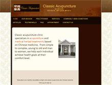 Tablet Screenshot of classicacupuncture.net